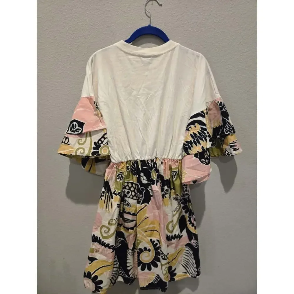 FARM Rio Women's Tropical Toucan Mini Dress Size L Multicolor Summer - Picture 6 of 9